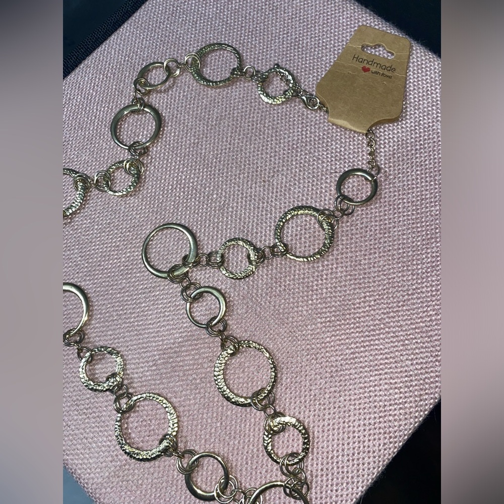 Elegant golden Circle Link belt for the waist